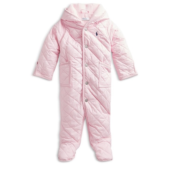 Ralph Lauren Other - Ralph Lauren Baby Girl Hooded Barn Bunting Snowsuit Light Pink Size 6Months